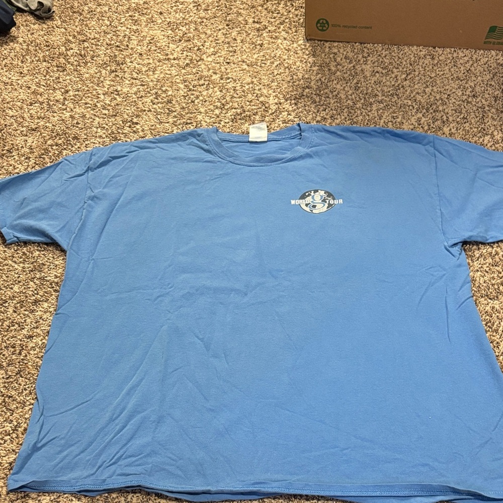 Garth Brooks Tour Light Blue Short Sleeve Crewneck Tee from 2015 tour